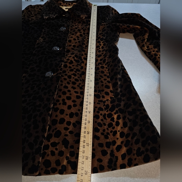Rafaella Velvet Leopard Teddy Jacket, Size 10 - Picture 7 of 11